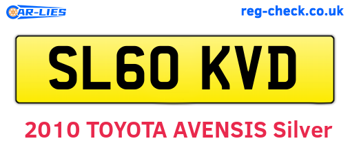 SL60KVD are the vehicle registration plates.