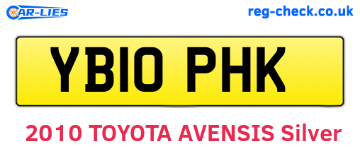 YB10PHK are the vehicle registration plates.