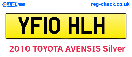 YF10HLH are the vehicle registration plates.