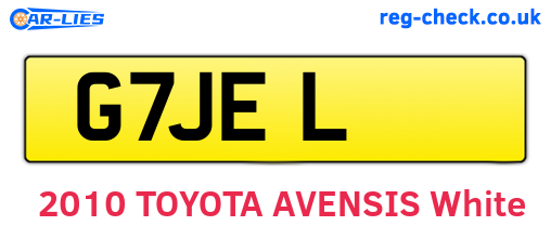 G7JEL are the vehicle registration plates.