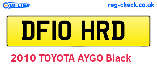 DF10HRD are the vehicle registration plates.