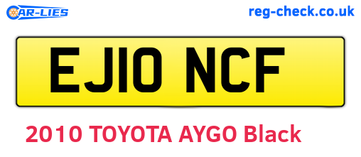EJ10NCF are the vehicle registration plates.