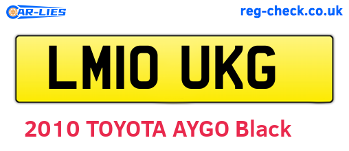 LM10UKG are the vehicle registration plates.