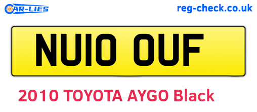 NU10OUF are the vehicle registration plates.