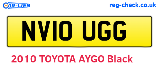 NV10UGG are the vehicle registration plates.