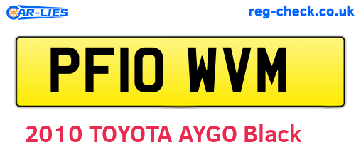 PF10WVM are the vehicle registration plates.