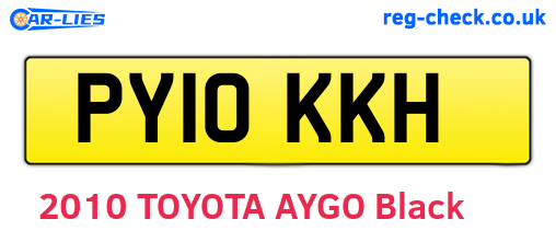 PY10KKH are the vehicle registration plates.