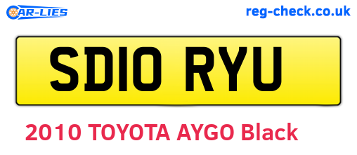 SD10RYU are the vehicle registration plates.