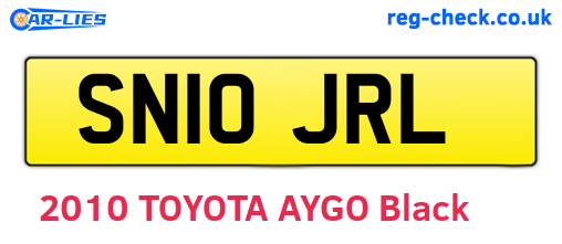 SN10JRL are the vehicle registration plates.