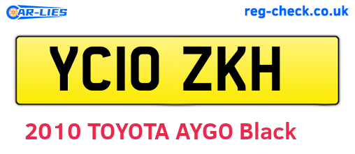 YC10ZKH are the vehicle registration plates.