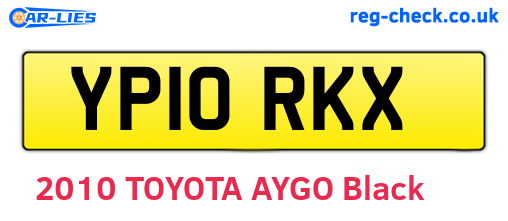 YP10RKX are the vehicle registration plates.
