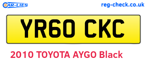 YR60CKC are the vehicle registration plates.