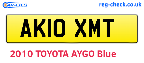 AK10XMT are the vehicle registration plates.