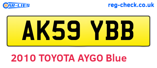 AK59YBB are the vehicle registration plates.