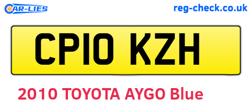 CP10KZH are the vehicle registration plates.