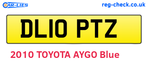 DL10PTZ are the vehicle registration plates.