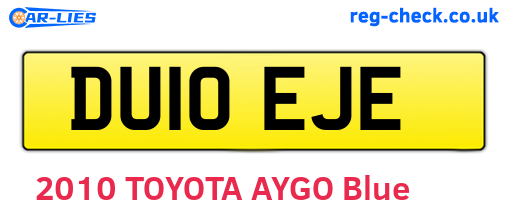 DU10EJE are the vehicle registration plates.