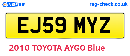 EJ59MYZ are the vehicle registration plates.