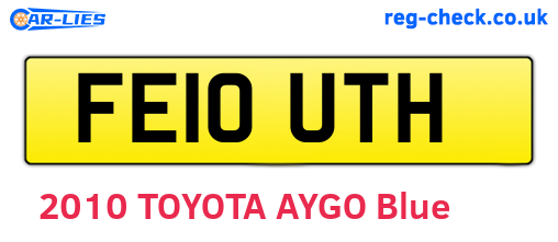 FE10UTH are the vehicle registration plates.