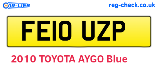 FE10UZP are the vehicle registration plates.