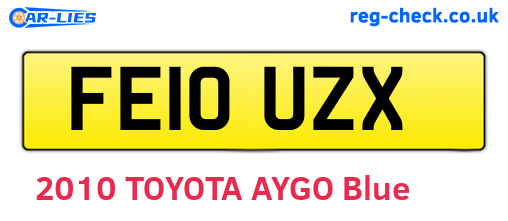FE10UZX are the vehicle registration plates.