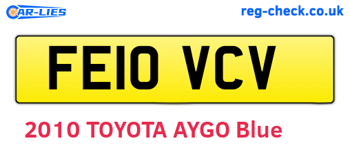 FE10VCV are the vehicle registration plates.