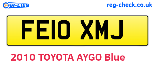 FE10XMJ are the vehicle registration plates.