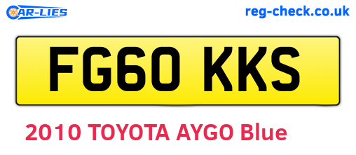 FG60KKS are the vehicle registration plates.