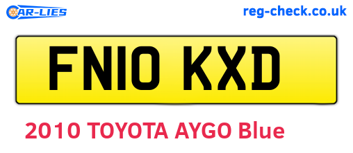 FN10KXD are the vehicle registration plates.