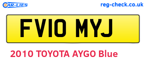 FV10MYJ are the vehicle registration plates.