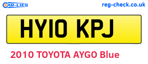 HY10KPJ are the vehicle registration plates.