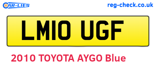 LM10UGF are the vehicle registration plates.