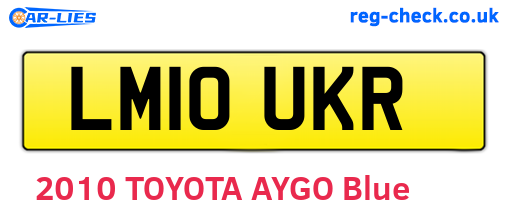 LM10UKR are the vehicle registration plates.