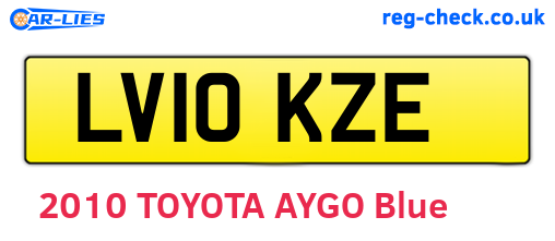 LV10KZE are the vehicle registration plates.