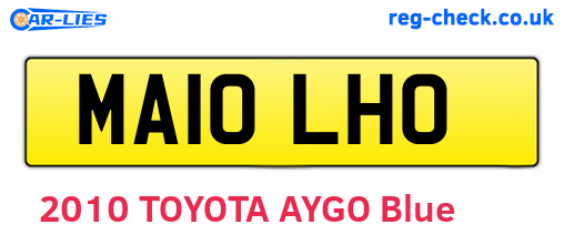 MA10LHO are the vehicle registration plates.