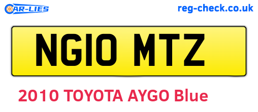 NG10MTZ are the vehicle registration plates.