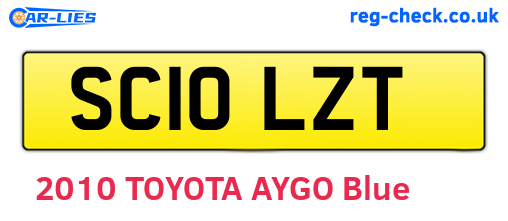 SC10LZT are the vehicle registration plates.