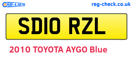 SD10RZL are the vehicle registration plates.