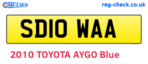 SD10WAA are the vehicle registration plates.