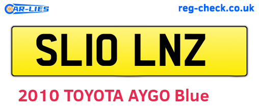 SL10LNZ are the vehicle registration plates.