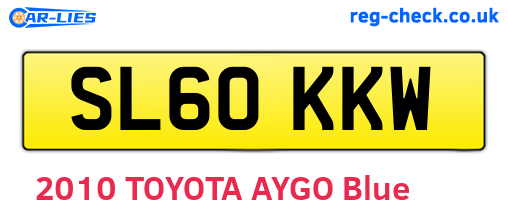 SL60KKW are the vehicle registration plates.