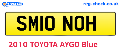 SM10NOH are the vehicle registration plates.