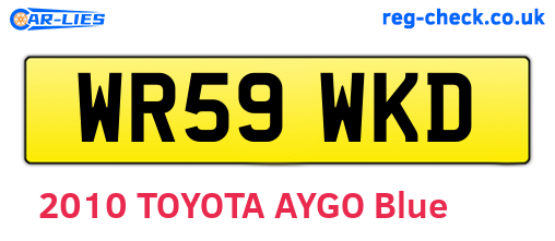WR59WKD are the vehicle registration plates.