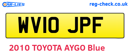 WV10JPF are the vehicle registration plates.
