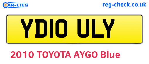 YD10ULY are the vehicle registration plates.
