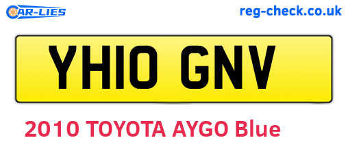 YH10GNV are the vehicle registration plates.