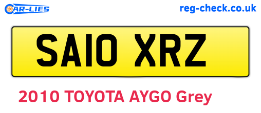 SA10XRZ are the vehicle registration plates.