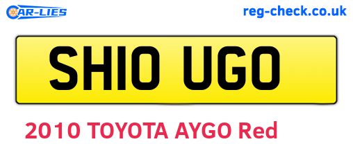 SH10UGO are the vehicle registration plates.