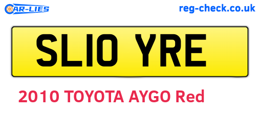 SL10YRE are the vehicle registration plates.