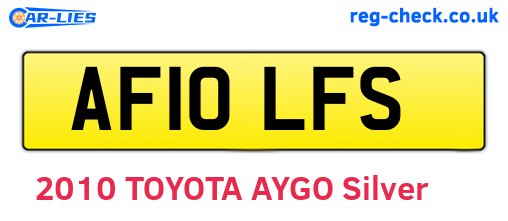 AF10LFS are the vehicle registration plates.